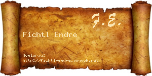 Fichtl Endre névjegykártya